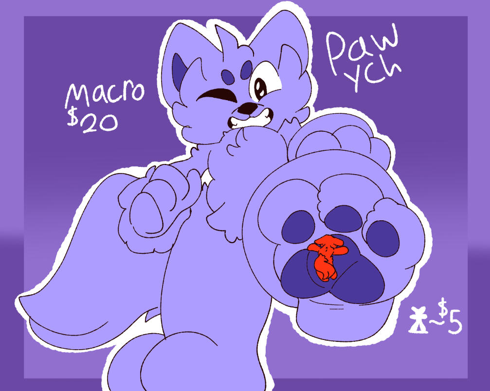 Macro/Micro Paw YCH